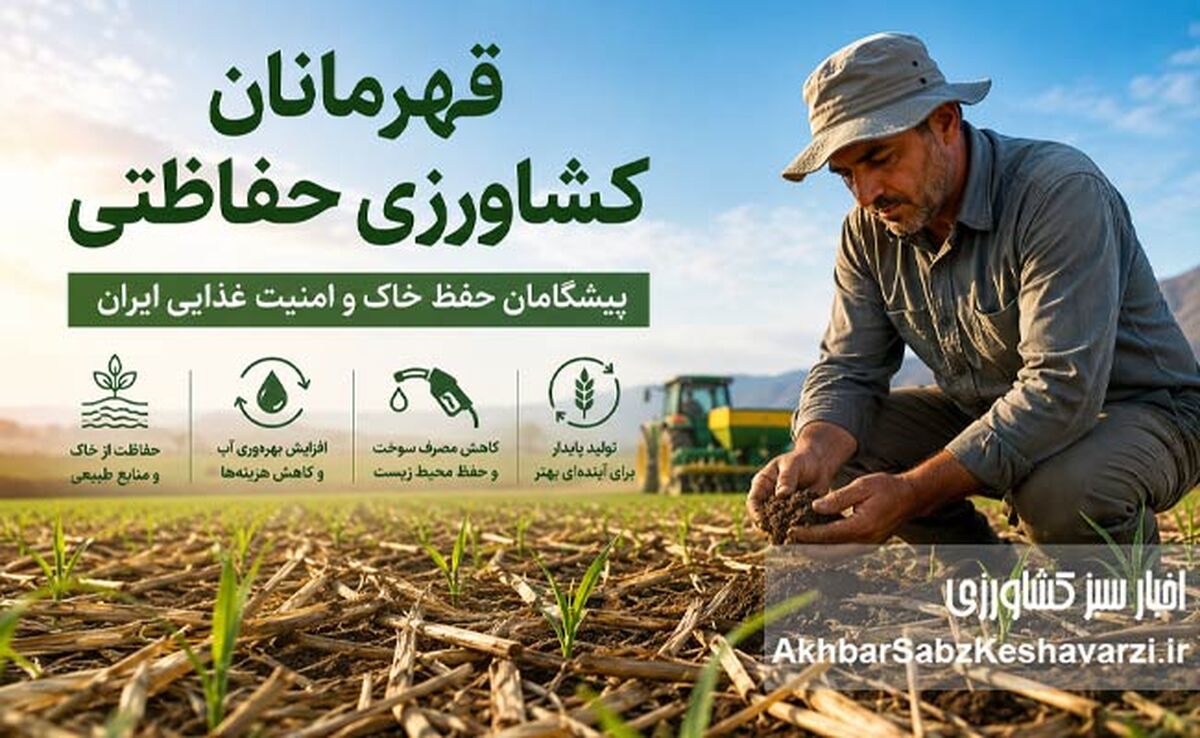 قهرمانان کشاورزی حفاظتی؛ پیشگامان حفظ خاک و امنیت غذایی ایران
