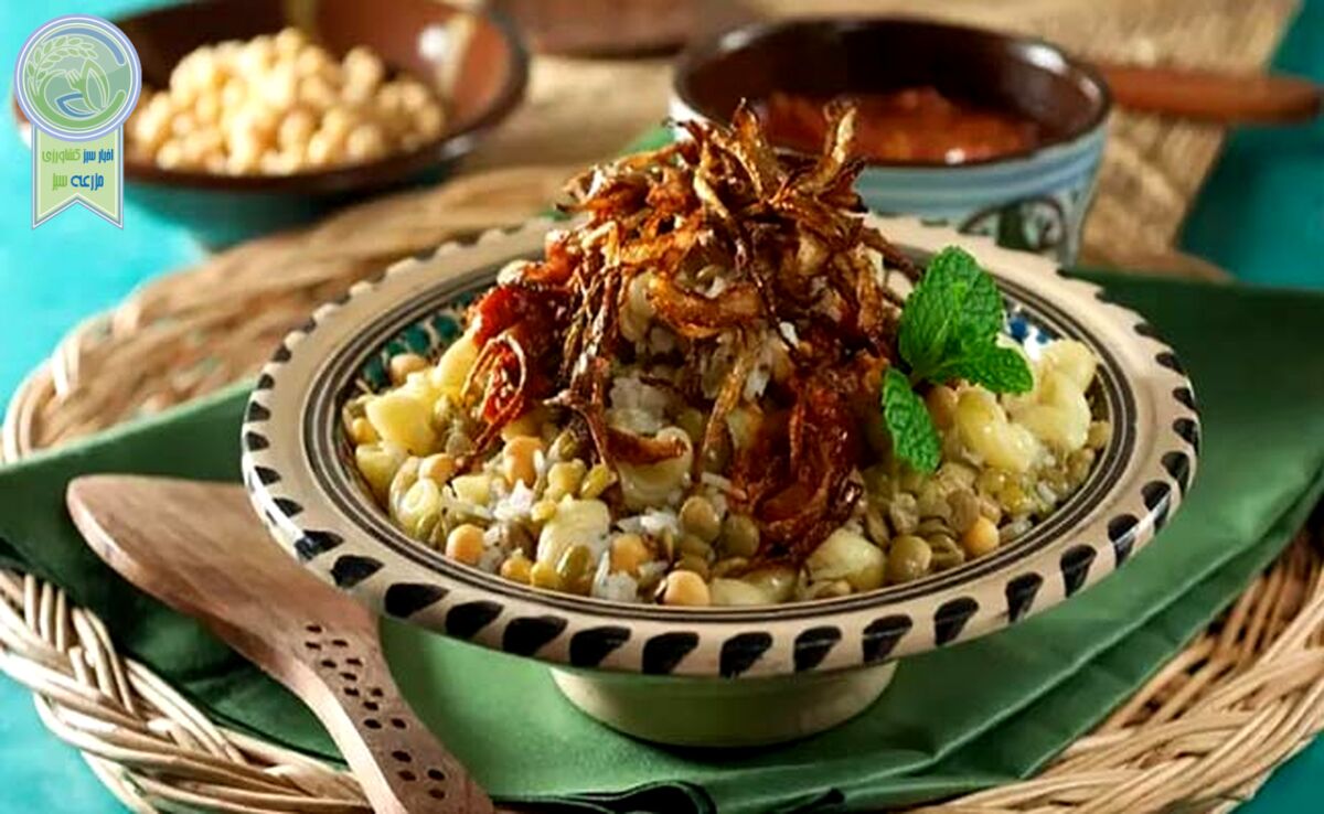 حمص بادمجان یک غذای خوشمزه و مفید

