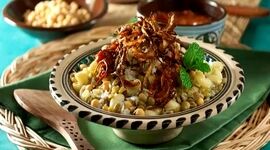 حمص بادمجان یک غذای خوشمزه و مفید

