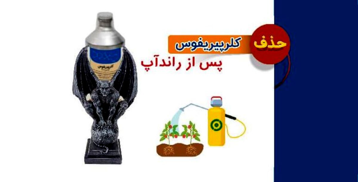 حذف کلرپیریفوس پس از راندآپ