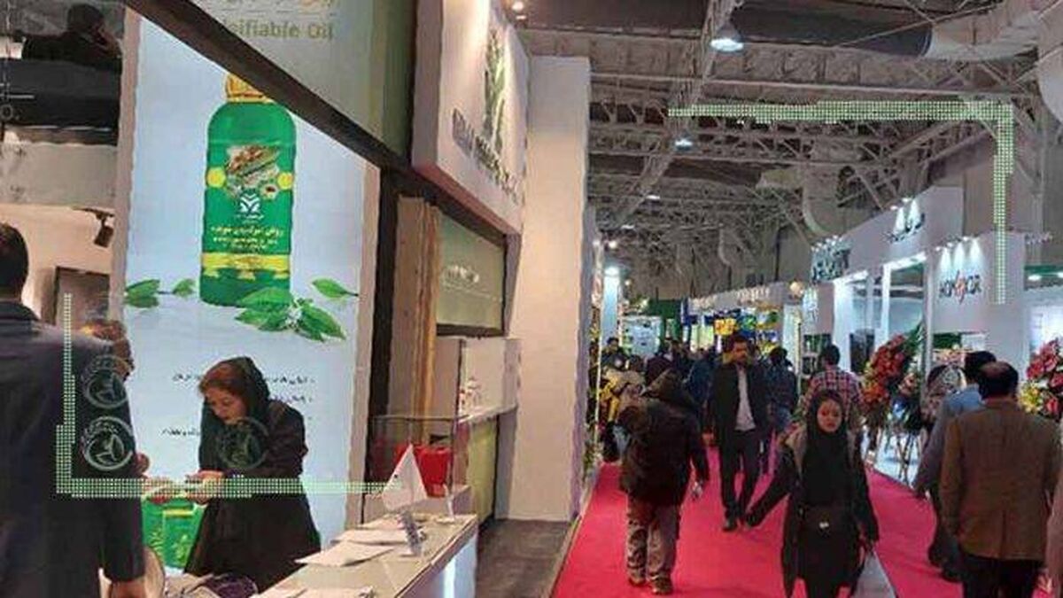 بازار گرم نمایشگاه جامع کشاورزی در زمستان برفی