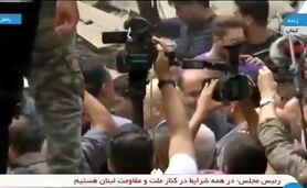 حضور قالیباف در محل شهادت سید حسن نصرالله+ ویدئو

