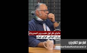 سخنان عجیب وزیر احمدی‌نژاد درباره آلودگی هوا+ ویدئو