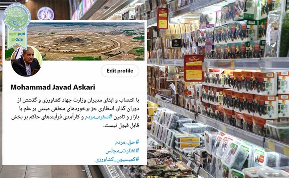 توصیه معنادار رئیس کمیسیون کشاورزی در رابطه با تامین سفره مردم+ عکس

