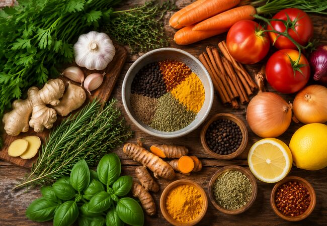 10 سبزیجات و ادویه ضروری برای هر آشپزخانه؛ طعم و سلامت در یک قاب